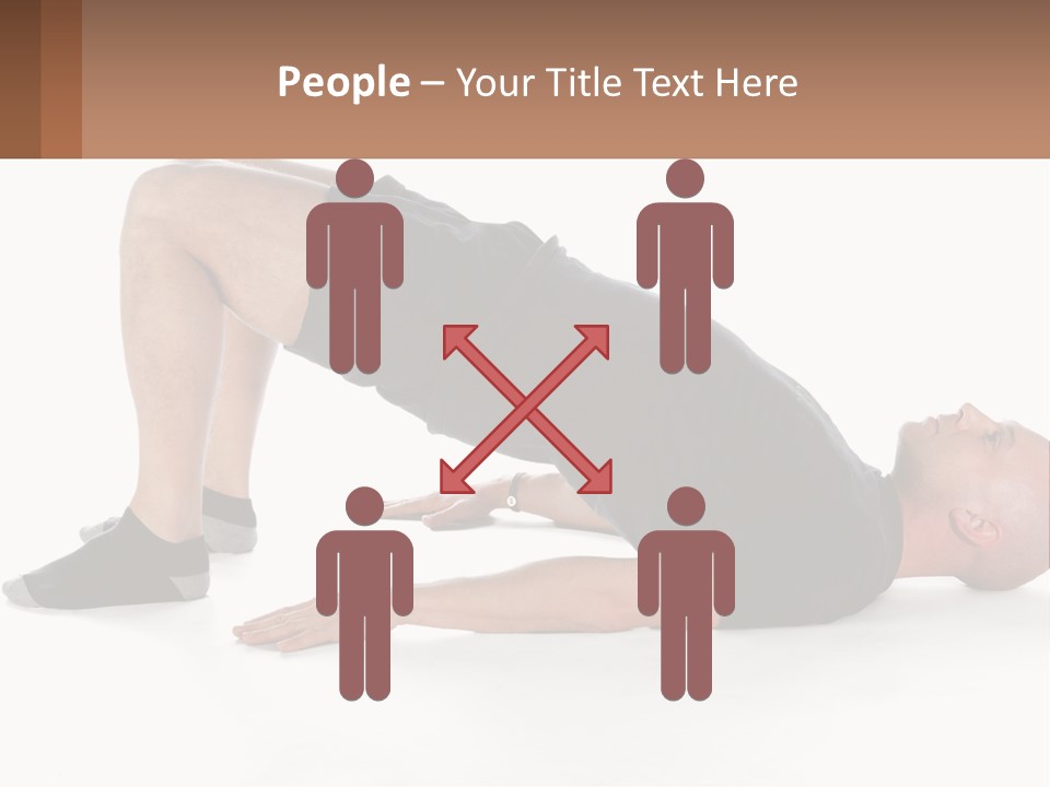 A Man In Black Shirt Doing A Yoga Pose PowerPoint Template