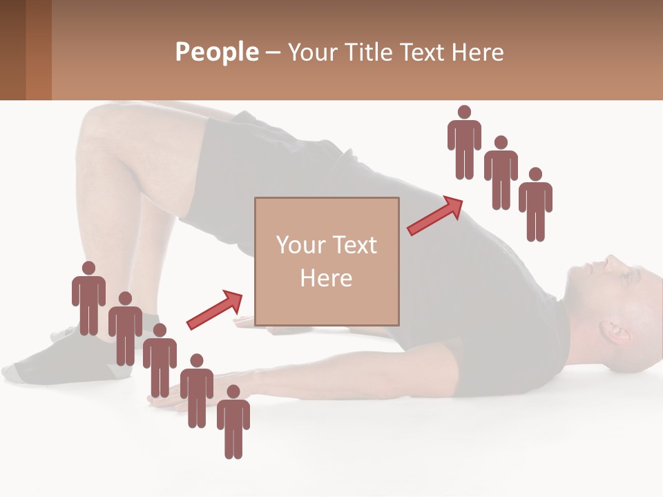 A Man In Black Shirt Doing A Yoga Pose PowerPoint Template