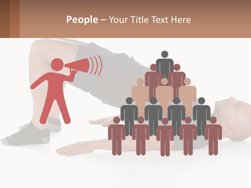 A Man In Black Shirt Doing A Yoga Pose PowerPoint Template