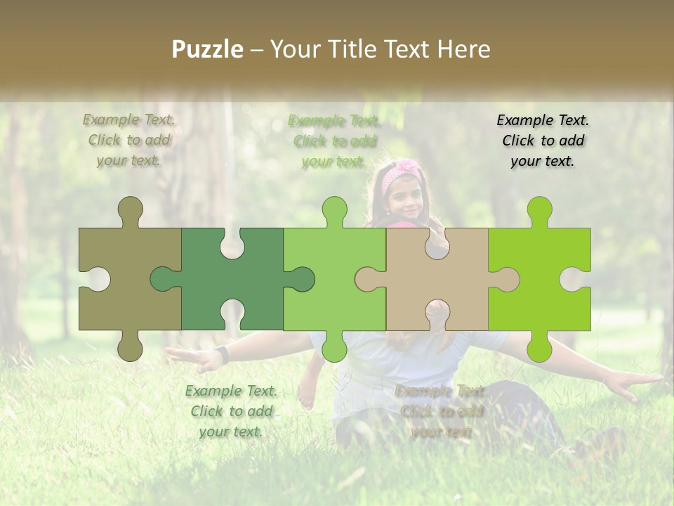 A Man Holding A Little Girl In His Arms PowerPoint Template