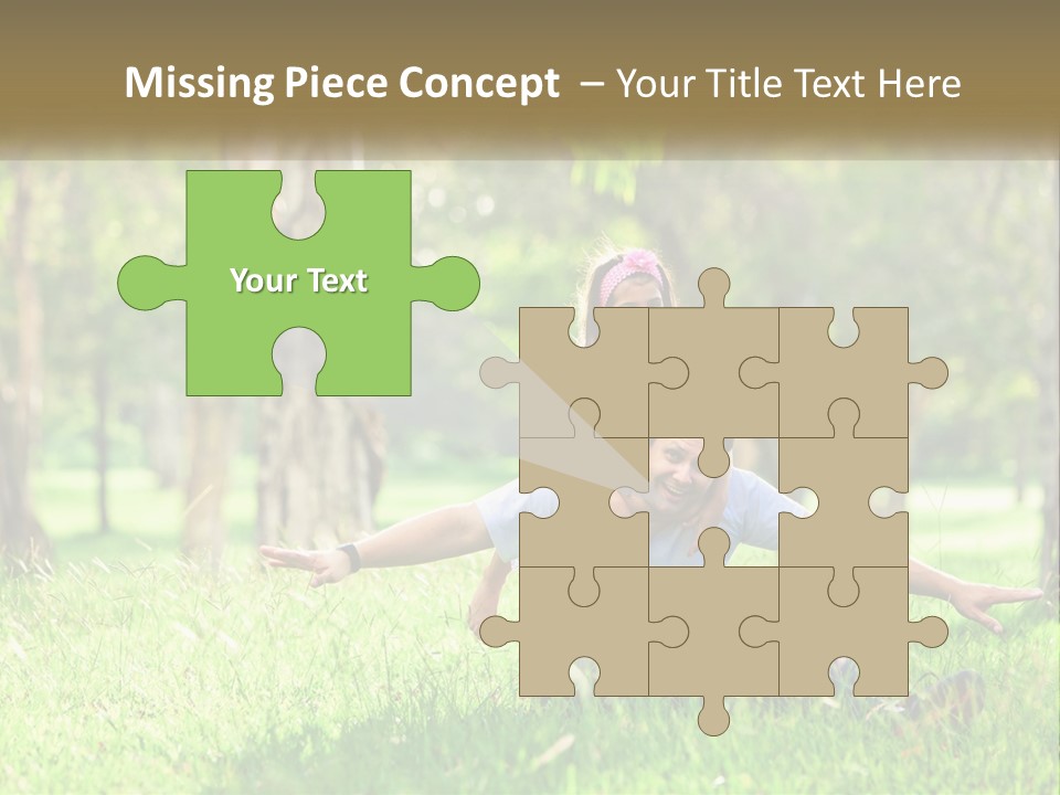 A Man Holding A Little Girl In His Arms PowerPoint Template