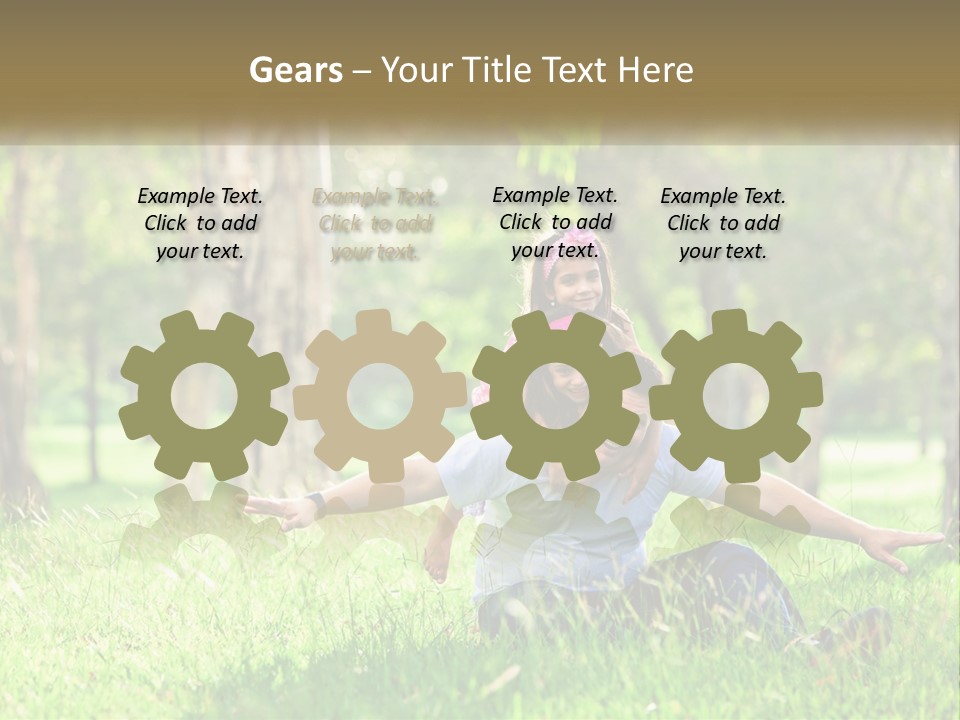 A Man Holding A Little Girl In His Arms PowerPoint Template