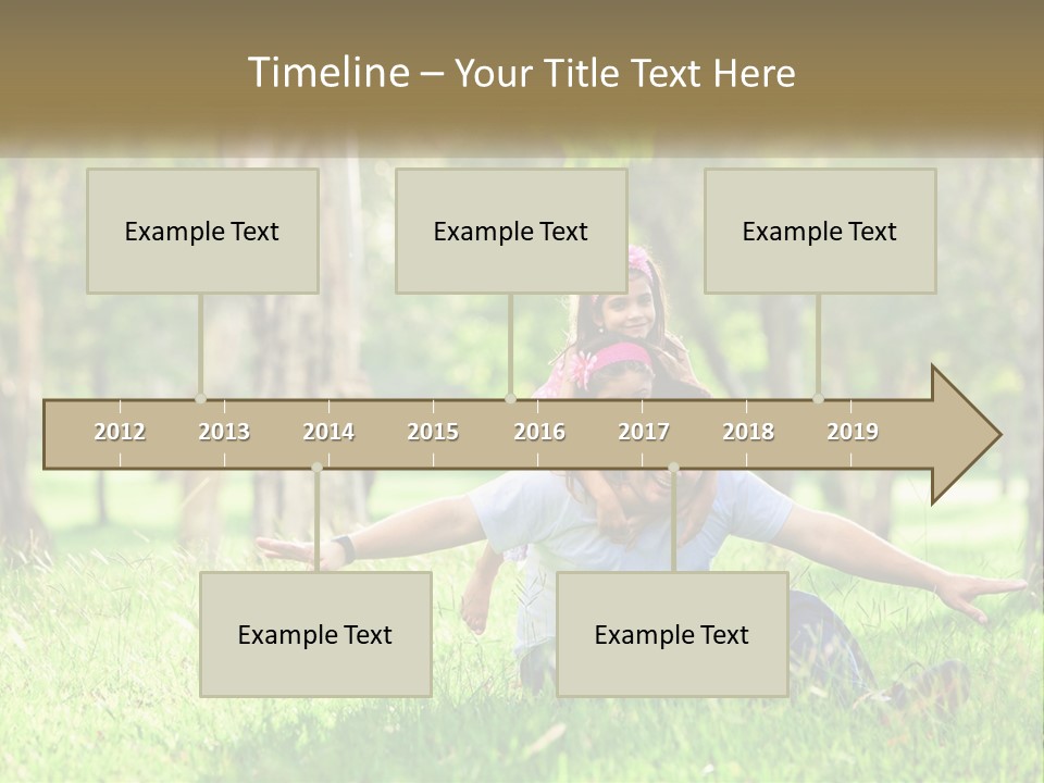 A Man Holding A Little Girl In His Arms PowerPoint Template