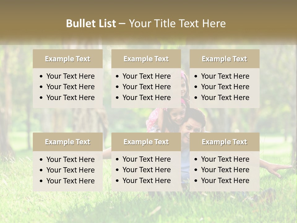 A Man Holding A Little Girl In His Arms PowerPoint Template