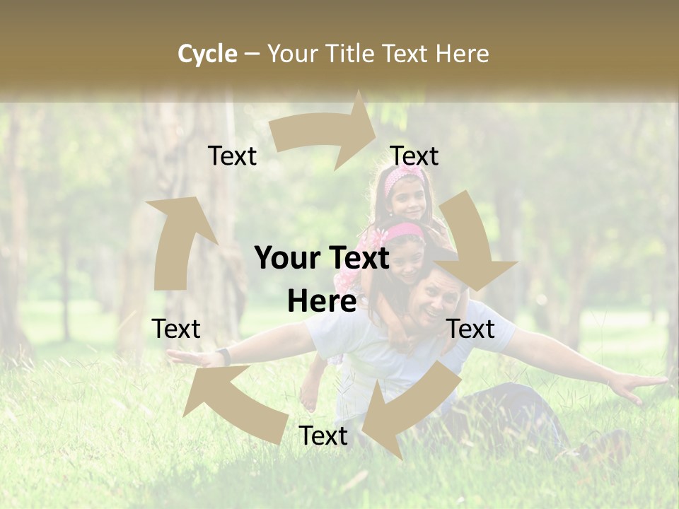 A Man Holding A Little Girl In His Arms PowerPoint Template