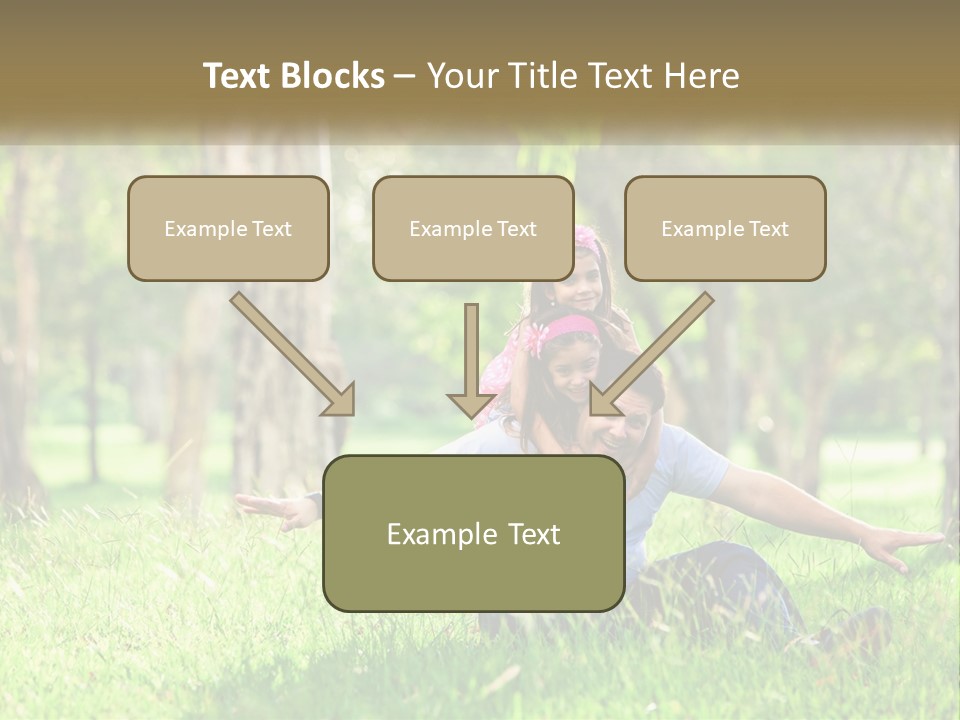 A Man Holding A Little Girl In His Arms PowerPoint Template