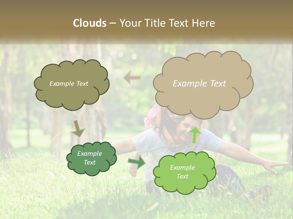 A Man Holding A Little Girl In His Arms PowerPoint Template