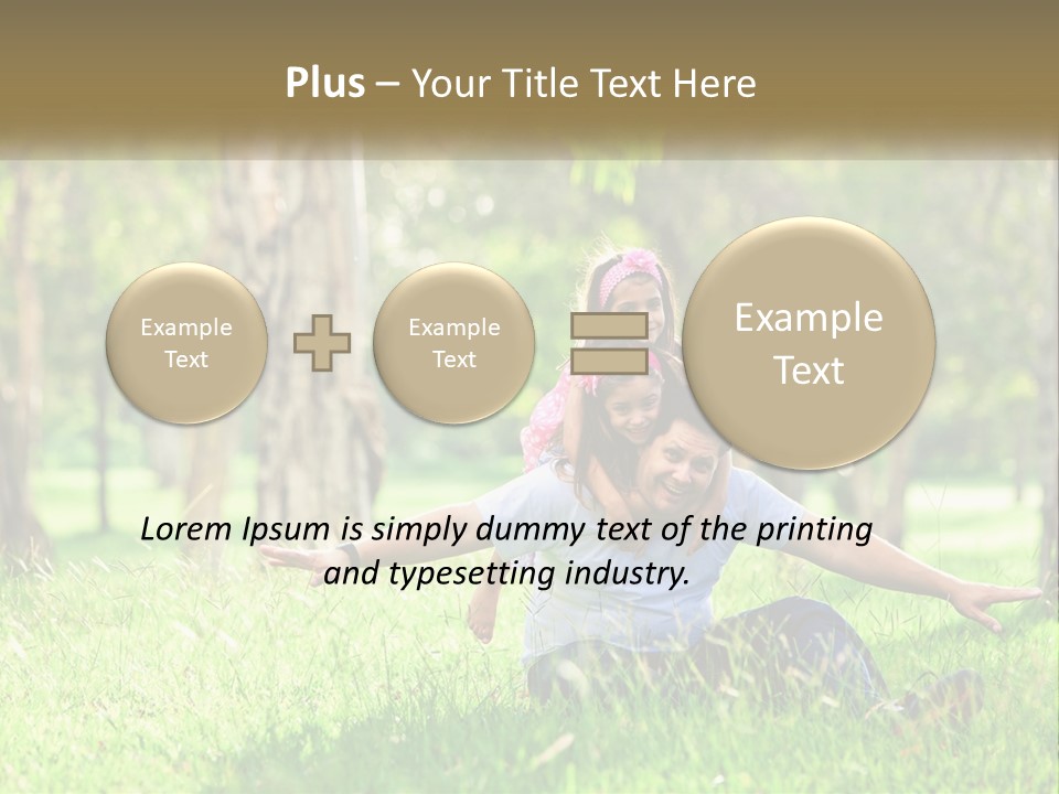 A Man Holding A Little Girl In His Arms PowerPoint Template