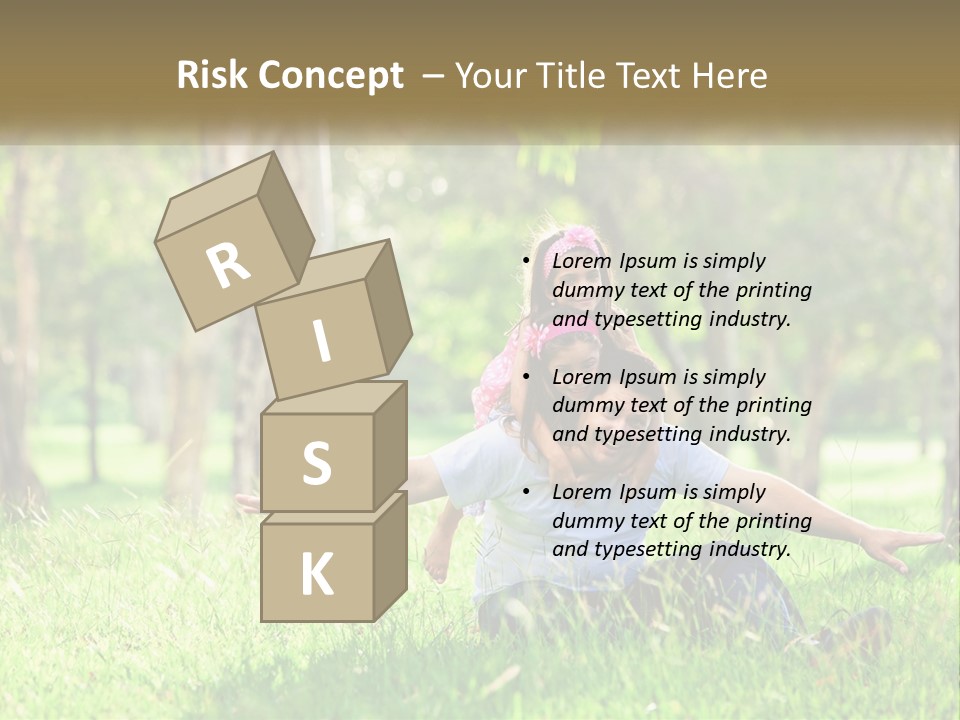 A Man Holding A Little Girl In His Arms PowerPoint Template