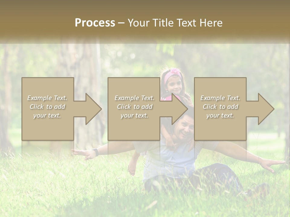 A Man Holding A Little Girl In His Arms PowerPoint Template