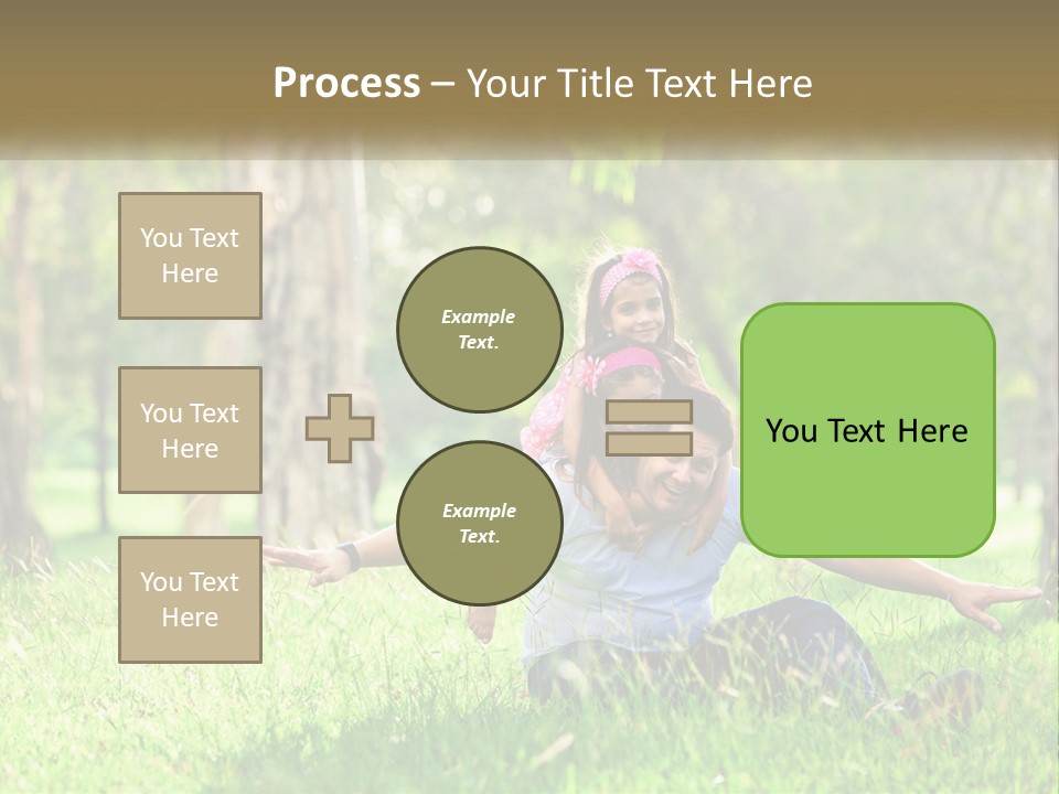 A Man Holding A Little Girl In His Arms PowerPoint Template