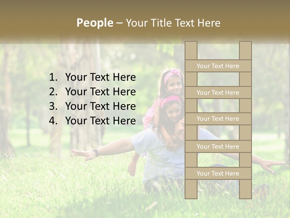 A Man Holding A Little Girl In His Arms PowerPoint Template