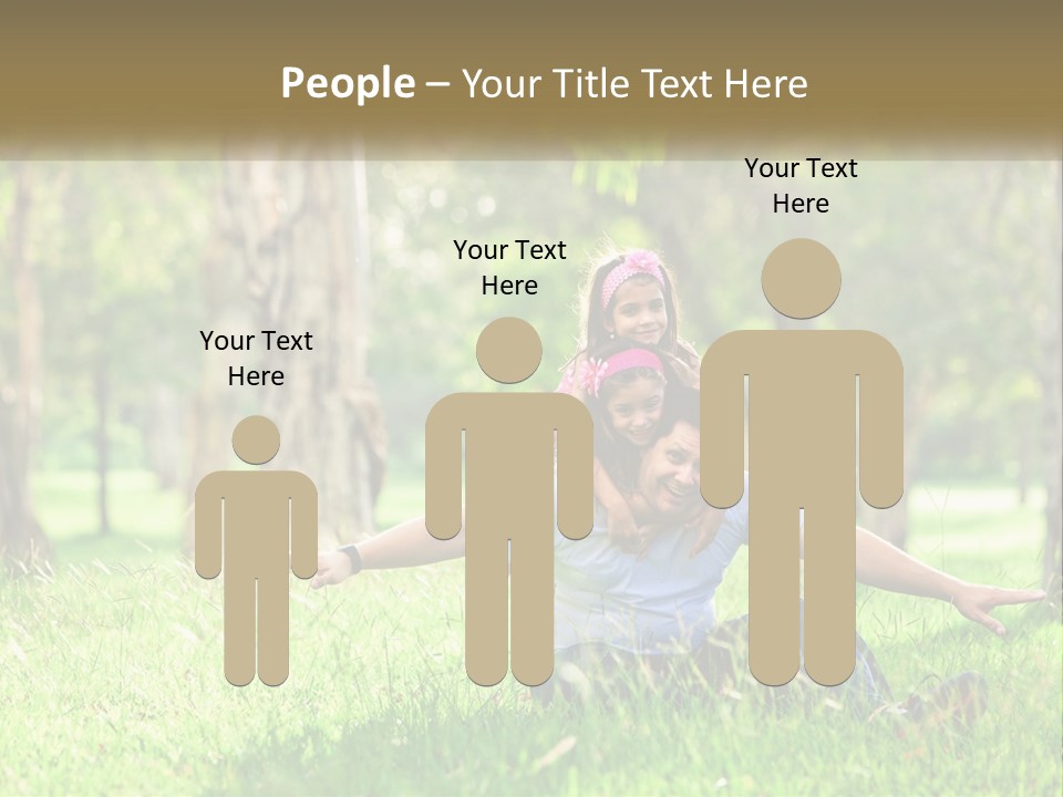 A Man Holding A Little Girl In His Arms PowerPoint Template