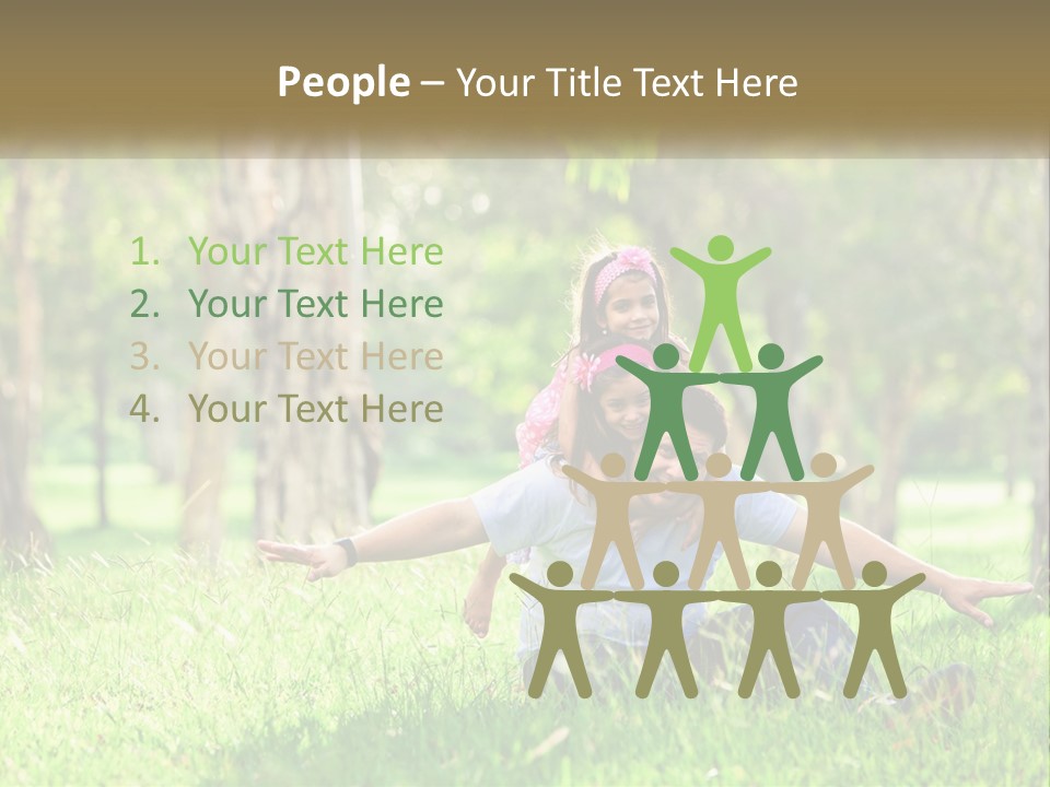 A Man Holding A Little Girl In His Arms PowerPoint Template