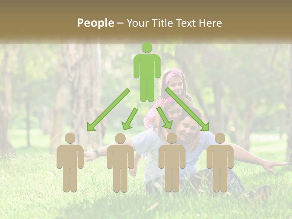 A Man Holding A Little Girl In His Arms PowerPoint Template