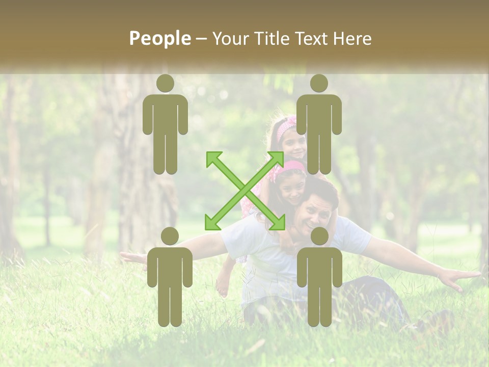 A Man Holding A Little Girl In His Arms PowerPoint Template