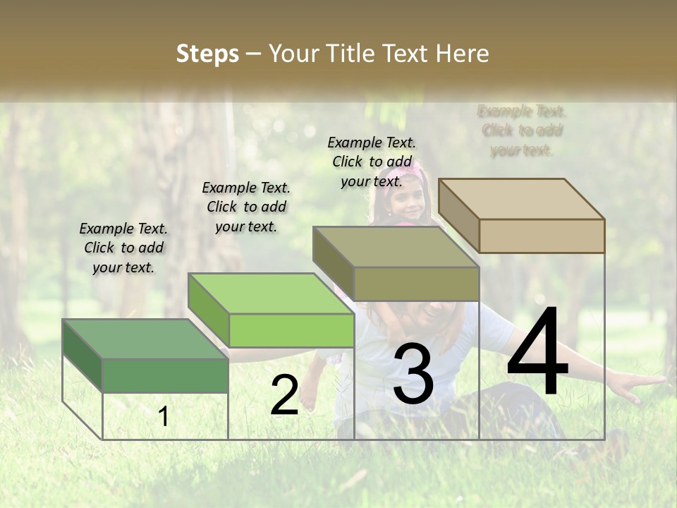 A Man Holding A Little Girl In His Arms PowerPoint Template