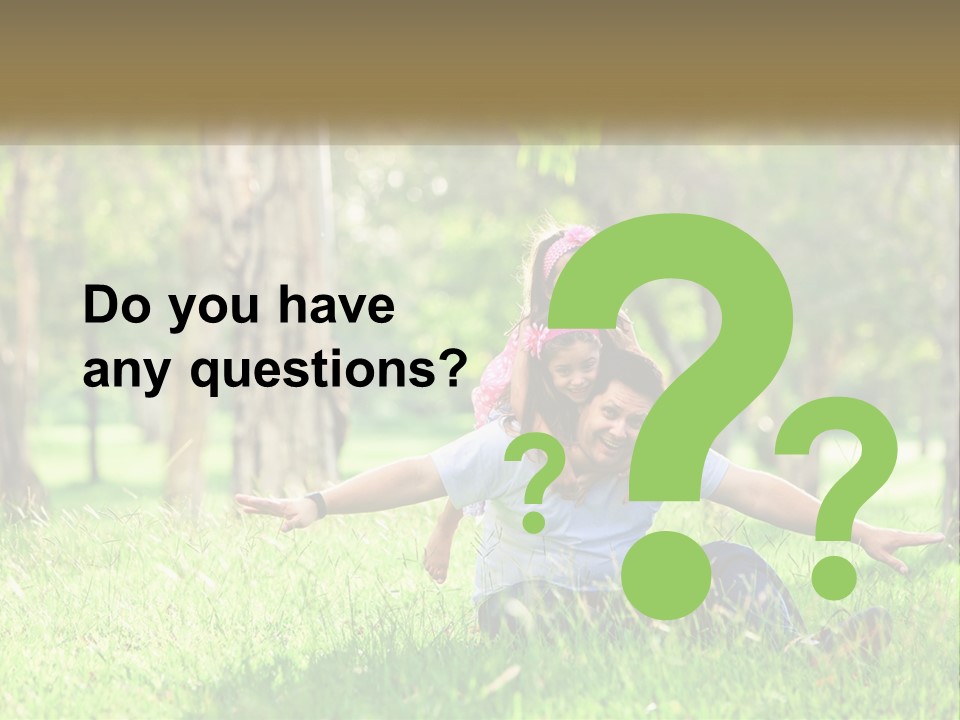 A Man Holding A Little Girl In His Arms PowerPoint Template