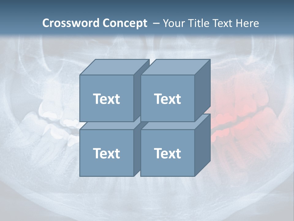 An X - Ray Of A Man's Teeth With A Red Spot In The PowerPoint Template