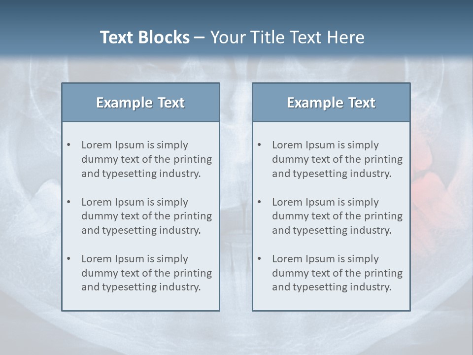 An X - Ray Of A Man's Teeth With A Red Spot In The PowerPoint Template