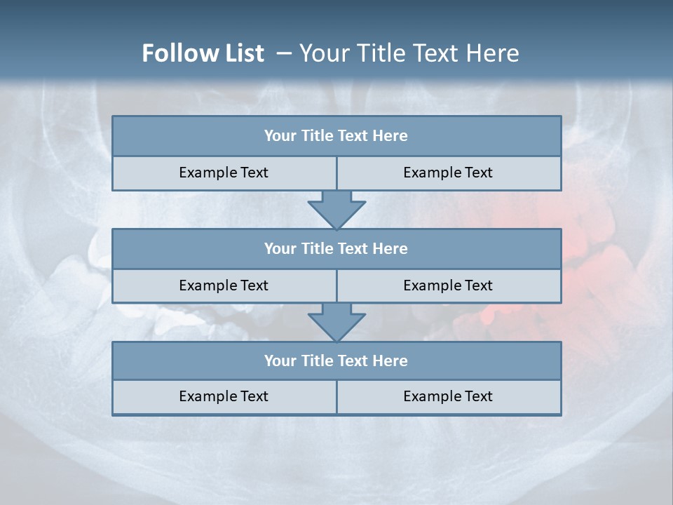 An X - Ray Of A Man's Teeth With A Red Spot In The PowerPoint Template