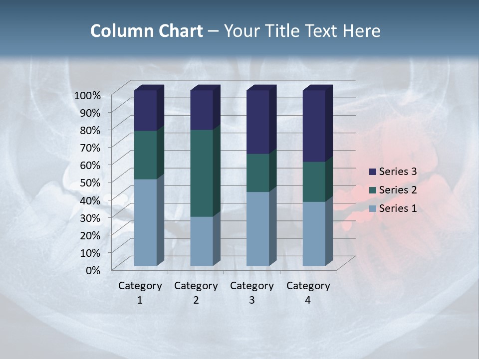 An X - Ray Of A Man's Teeth With A Red Spot In The PowerPoint Template