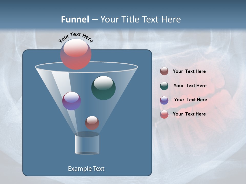An X - Ray Of A Man's Teeth With A Red Spot In The PowerPoint Template