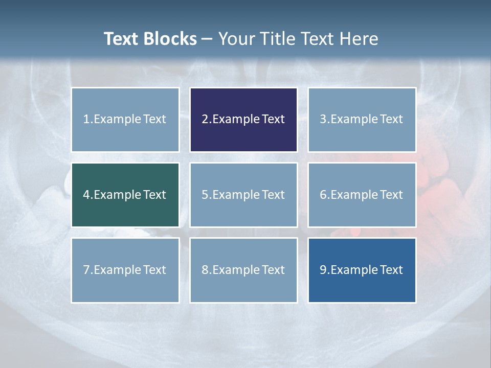 An X - Ray Of A Man's Teeth With A Red Spot In The PowerPoint Template