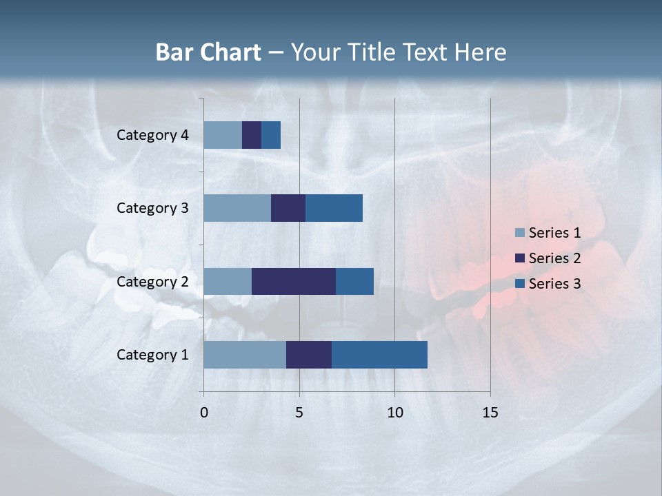 An X - Ray Of A Man's Teeth With A Red Spot In The PowerPoint Template