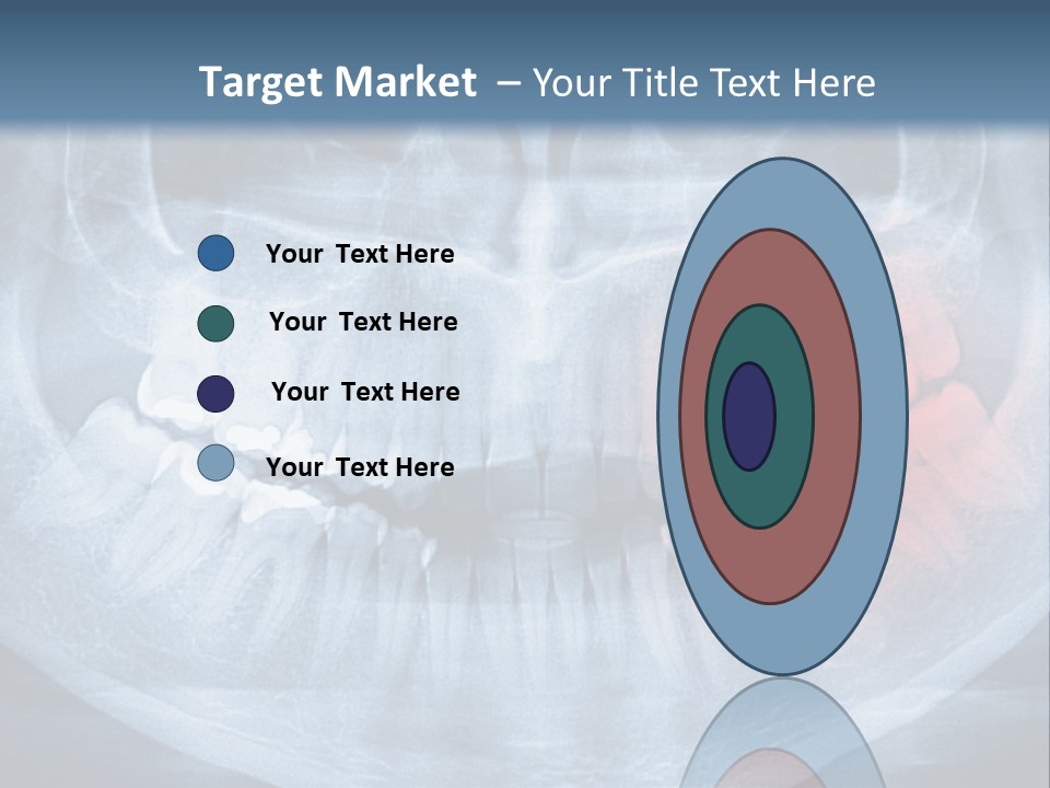 An X - Ray Of A Man's Teeth With A Red Spot In The PowerPoint Template