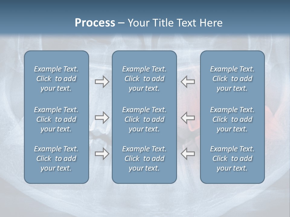 An X - Ray Of A Man's Teeth With A Red Spot In The PowerPoint Template