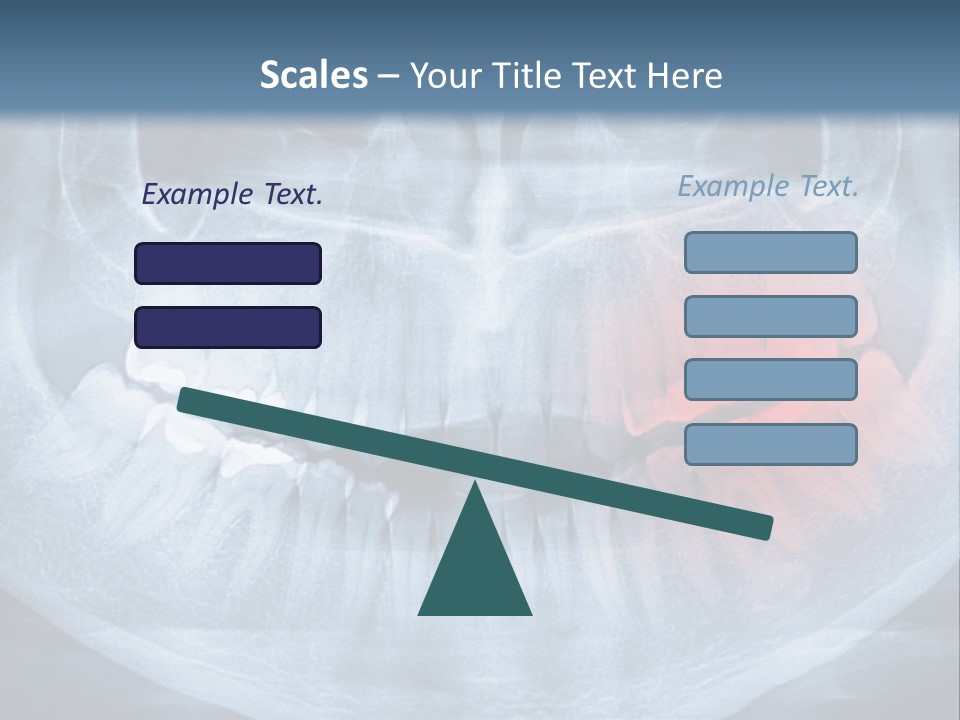 An X - Ray Of A Man's Teeth With A Red Spot In The PowerPoint Template