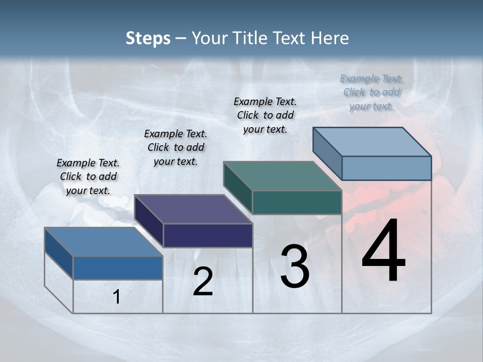 An X - Ray Of A Man's Teeth With A Red Spot In The PowerPoint Template