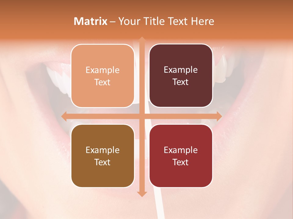 A Woman's Teeth Before And After Whitening PowerPoint Template