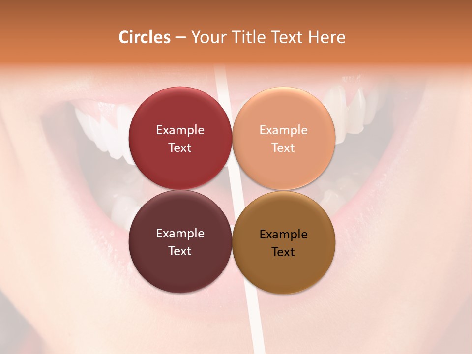 A Woman's Teeth Before And After Whitening PowerPoint Template