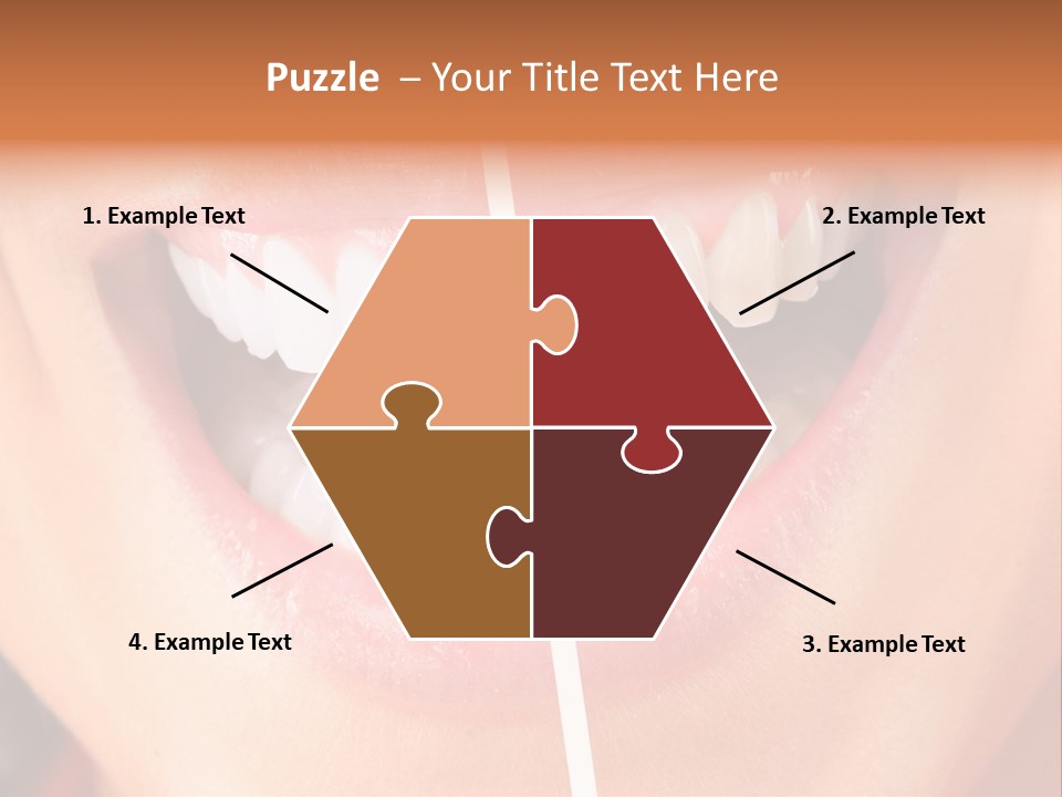 A Woman's Teeth Before And After Whitening PowerPoint Template