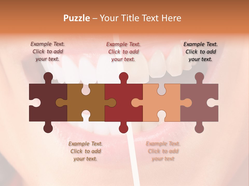 A Woman's Teeth Before And After Whitening PowerPoint Template