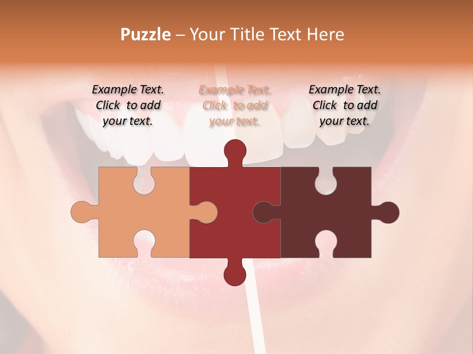 A Woman's Teeth Before And After Whitening PowerPoint Template