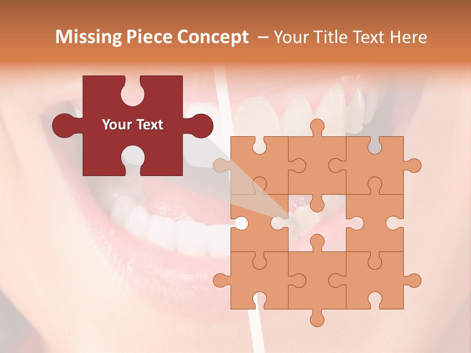 A Woman's Teeth Before And After Whitening PowerPoint Template