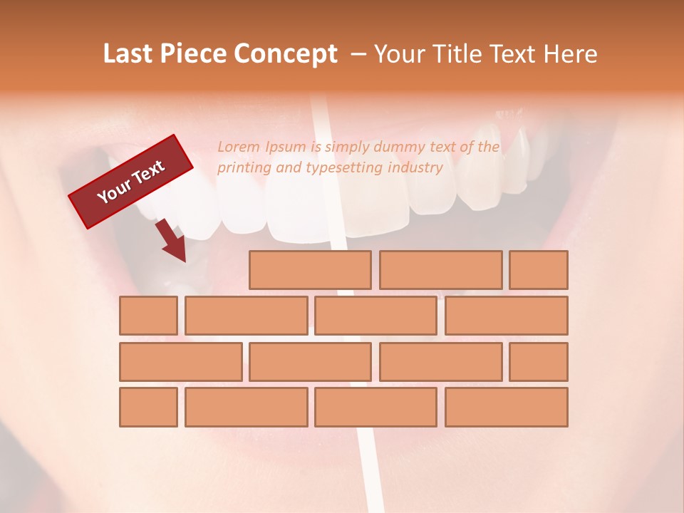 A Woman's Teeth Before And After Whitening PowerPoint Template