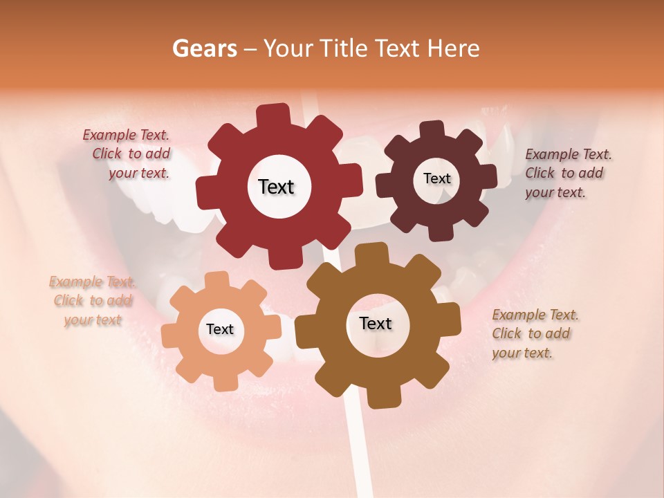 A Woman's Teeth Before And After Whitening PowerPoint Template