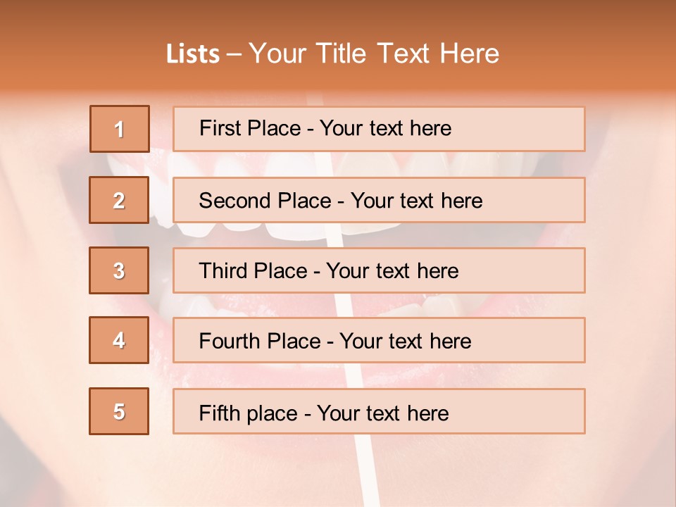 A Woman's Teeth Before And After Whitening PowerPoint Template