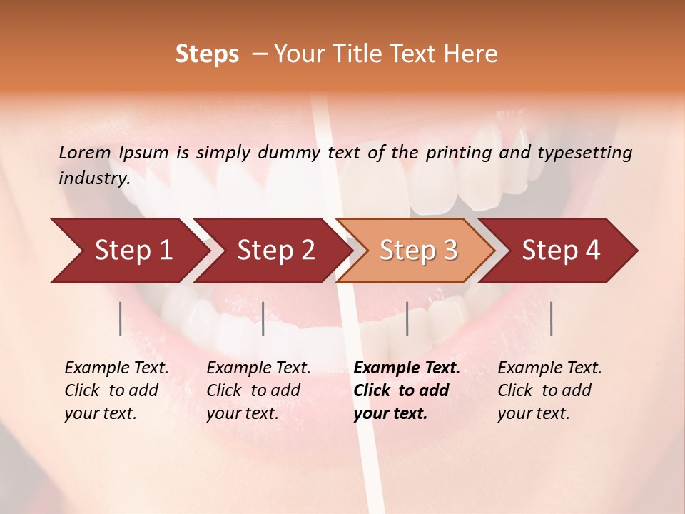 A Woman's Teeth Before And After Whitening PowerPoint Template