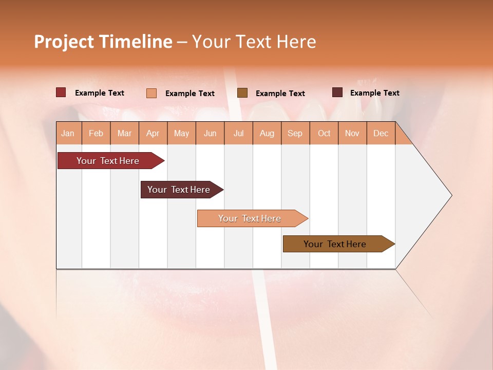 A Woman's Teeth Before And After Whitening PowerPoint Template