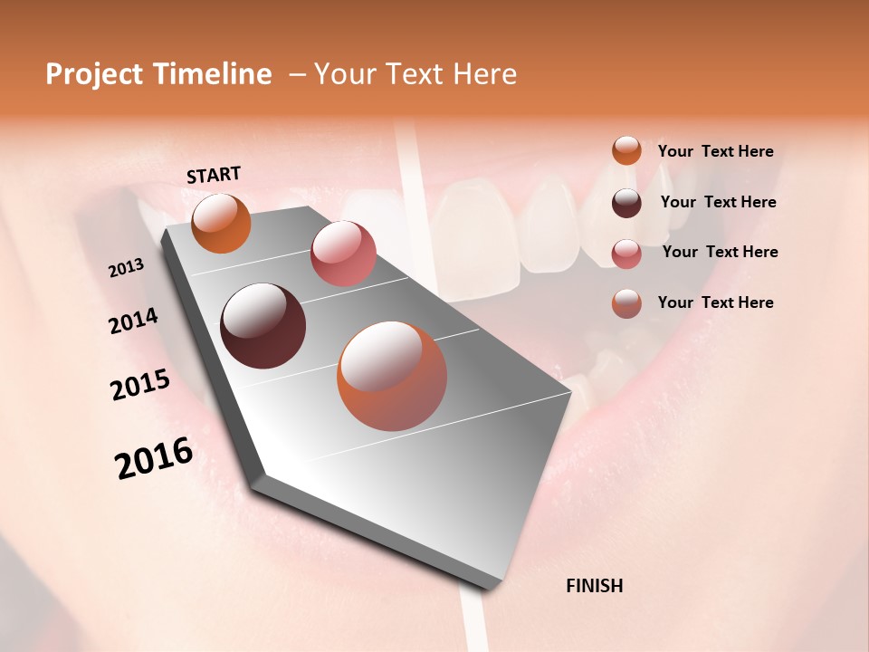 A Woman's Teeth Before And After Whitening PowerPoint Template