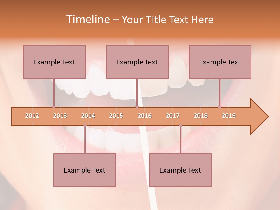 A Woman's Teeth Before And After Whitening PowerPoint Template