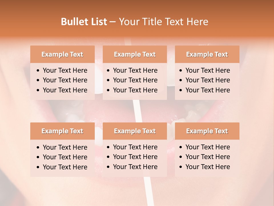 A Woman's Teeth Before And After Whitening PowerPoint Template