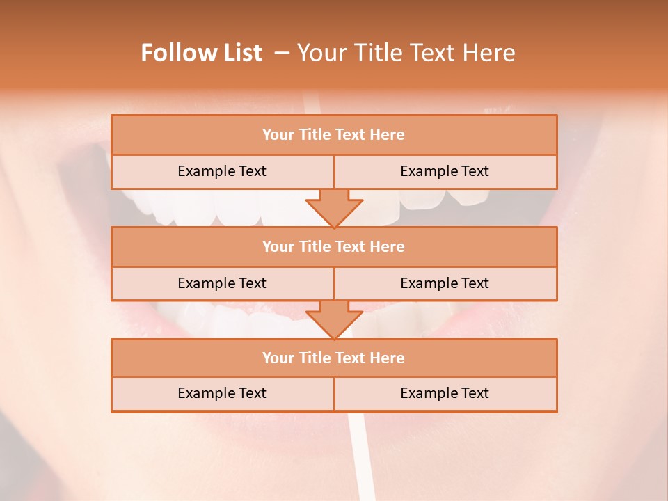 A Woman's Teeth Before And After Whitening PowerPoint Template
