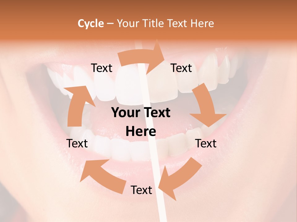 A Woman's Teeth Before And After Whitening PowerPoint Template