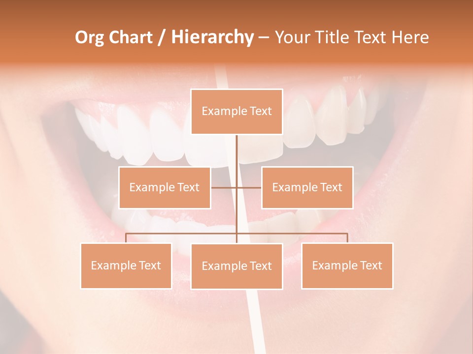 A Woman's Teeth Before And After Whitening PowerPoint Template